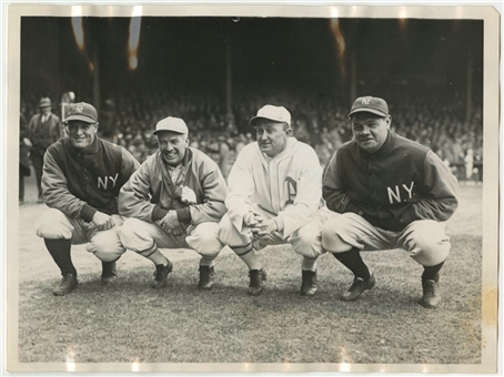 1928 Babe Ruth, Lou Gehrig , Ty Cobb and Tris Speaker Type I Photo (PSA/DNA)